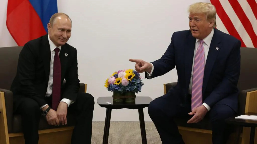 Trump has, in the past, referenced his "very close relationship" with Putin, but more recently wondered if he is "just tapping me along" on peace talks