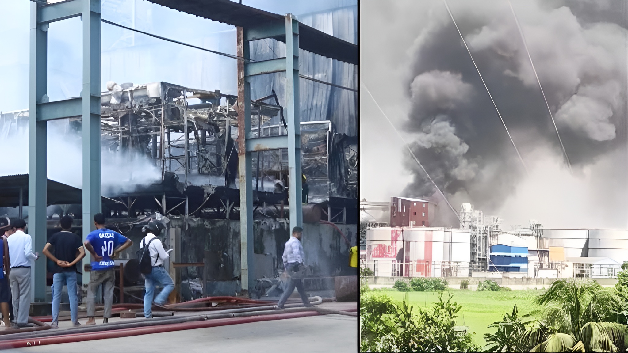 ঢাকার আশুলিয়ার পোশাক কারখানায় ভয়াবহ আগুন