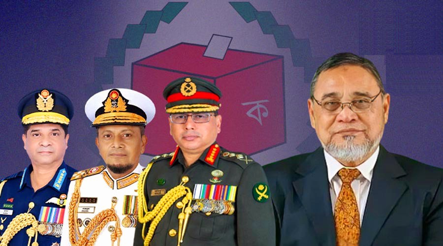 সিইসির সঙ্গে তিন বাহিনীর প্রধানের বৈঠক শেষ 