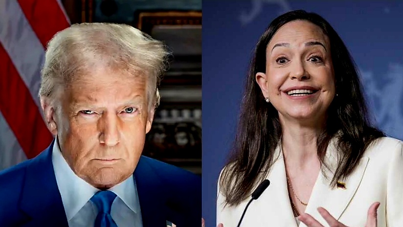 ট্রাম্প নোবেল পাওয়ার যোগ্য বললেন মাচাদো