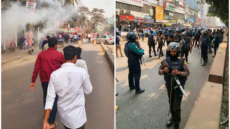 ফের সংঘর্ষে জড়ালো ঢাকা ও আইডিয়াল কলেজের শিক্ষার্থীরা